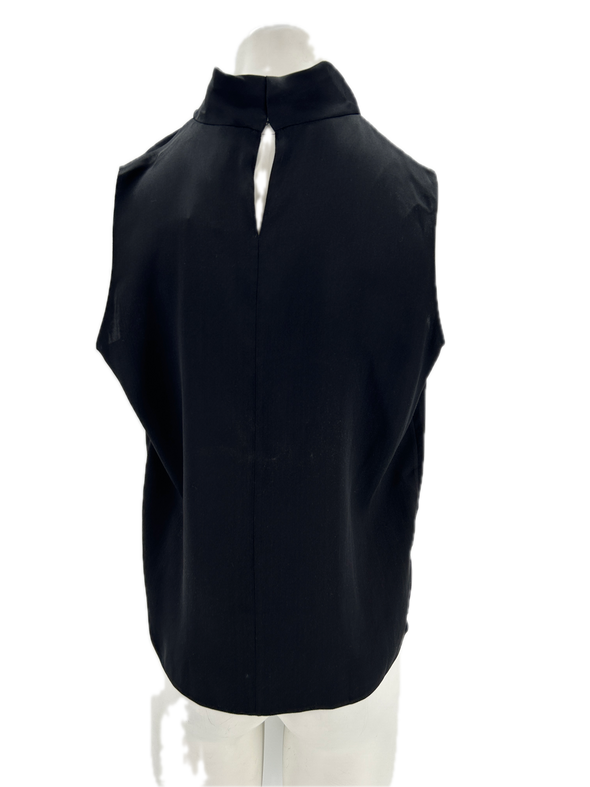 Top en soie noir