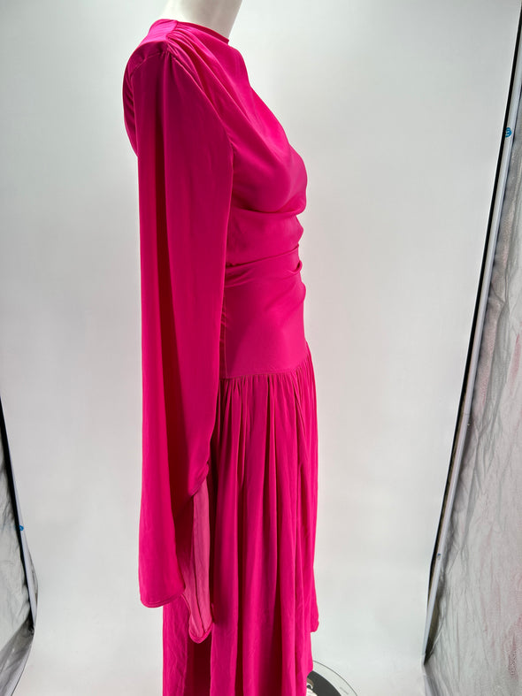 Robe longue rose