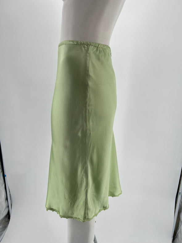 Jupe en soie verte