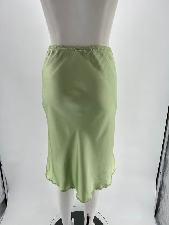Jupe en soie verte