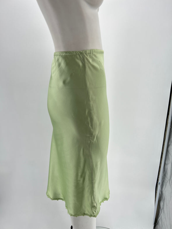 Jupe en soie verte