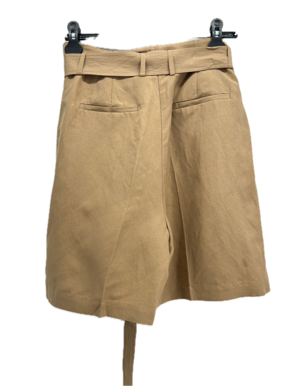 Short en mélange de soie et lin
