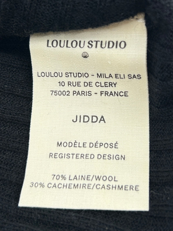 Top noir "Jidda" à manches 3/4