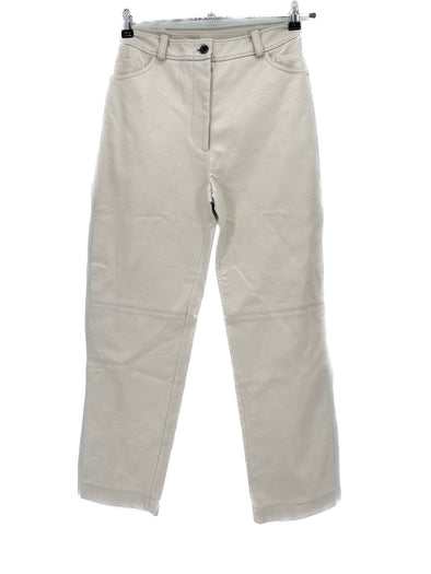 Pantalon en similicuir blanc