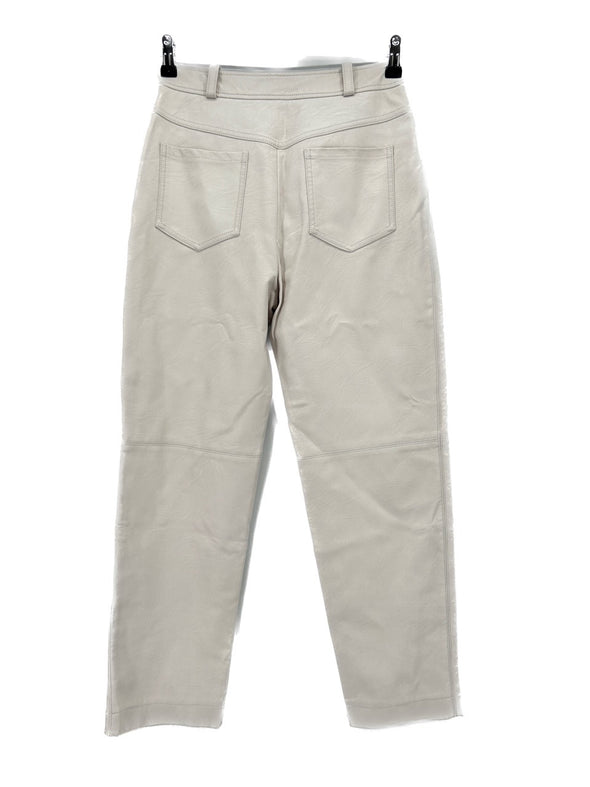 Pantalon en similicuir blanc