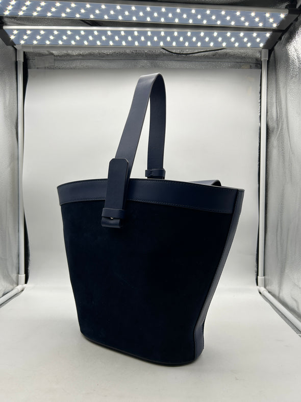 Sac en suède marine