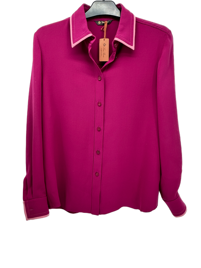 Blouse aubergine en soie