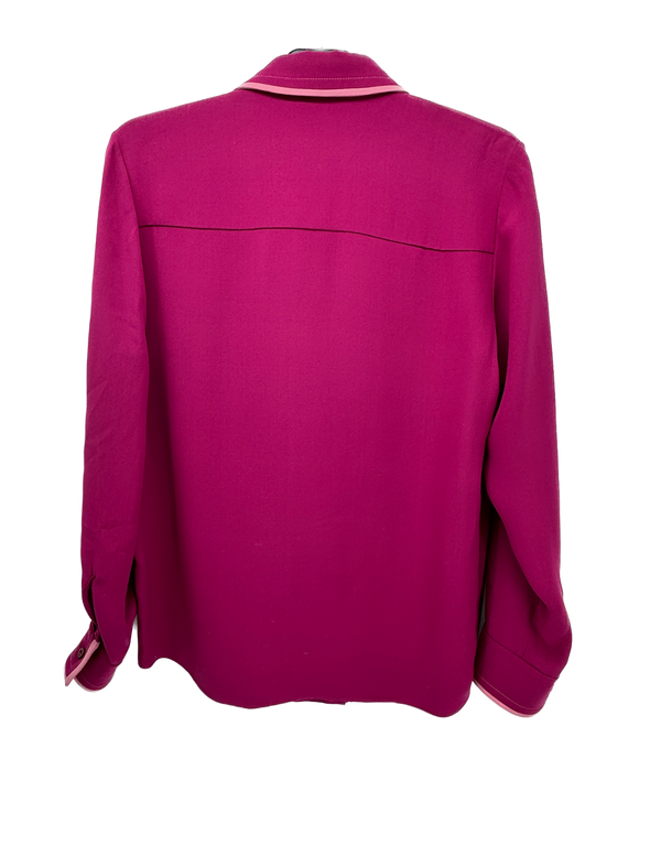 Blouse aubergine en soie