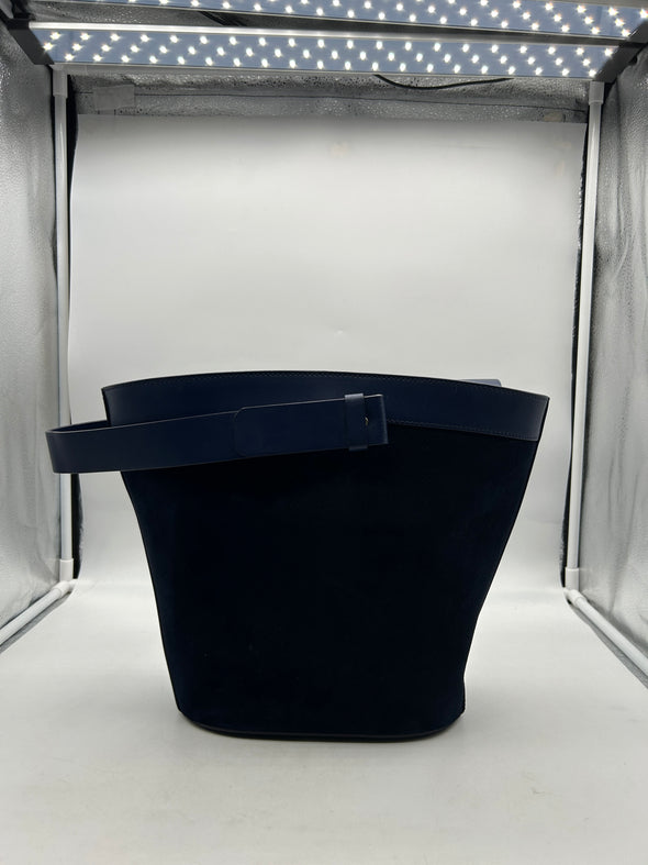 Sac en suède marine