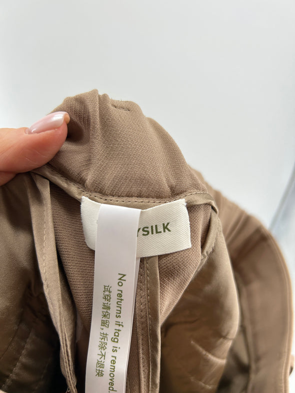 Pantalon en mélange de laine et soie