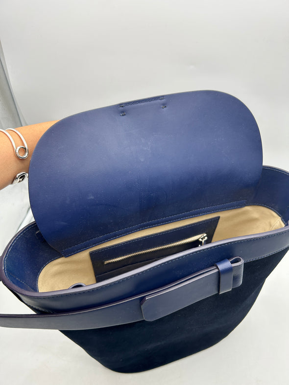 Sac en suède marine
