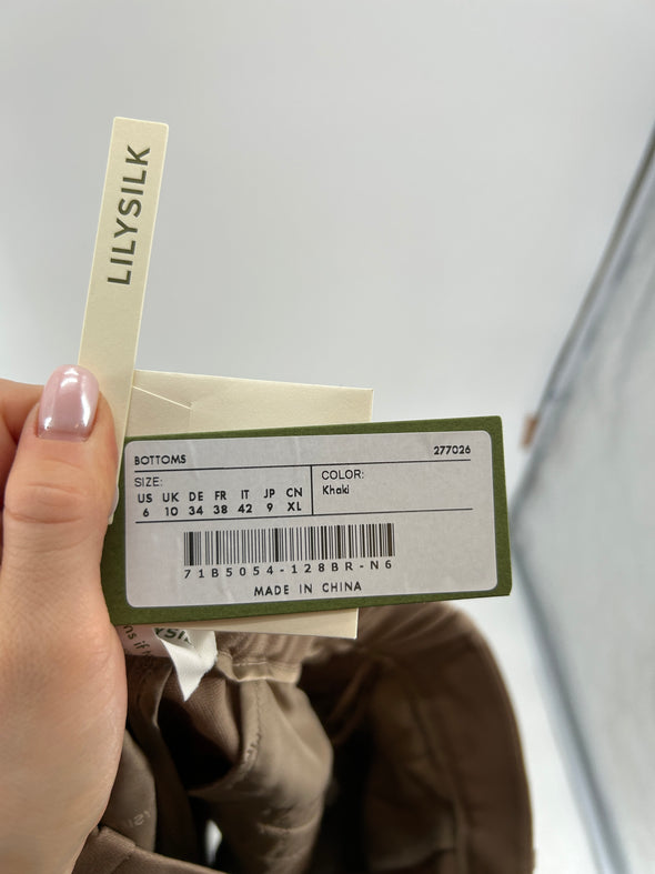 Pantalon en mélange de laine et soie