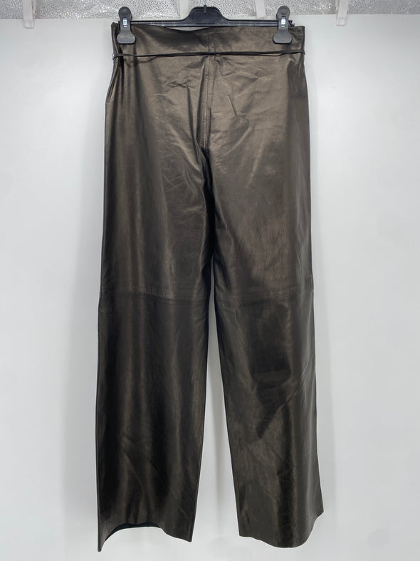 Pantalon marron en cuir