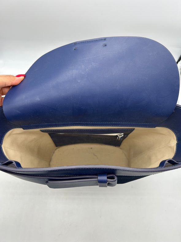 Sac en suède marine