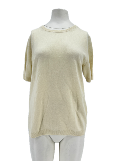 Top en cachemire blanc