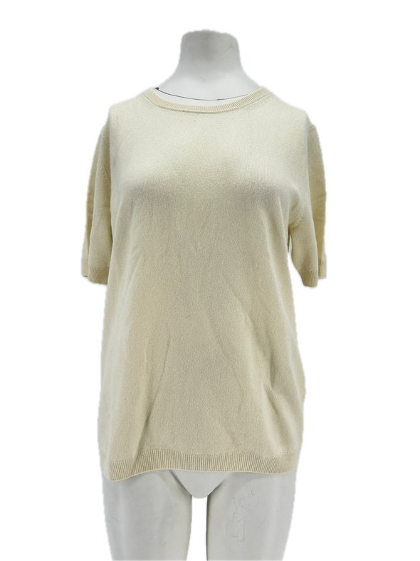 Top en cachemire blanc