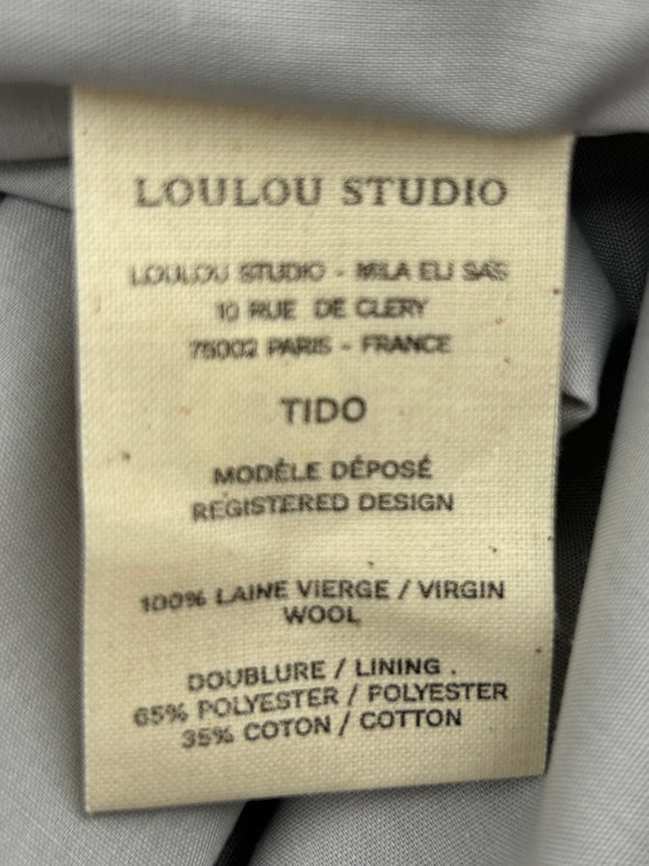 Manteau long gris en laine "Tido"