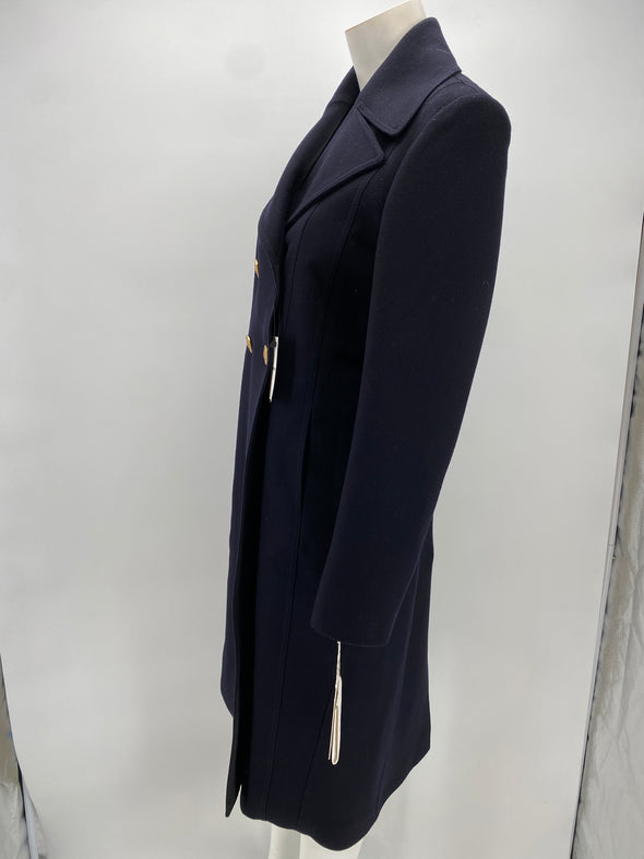 Manteau en laine à boutons dorés