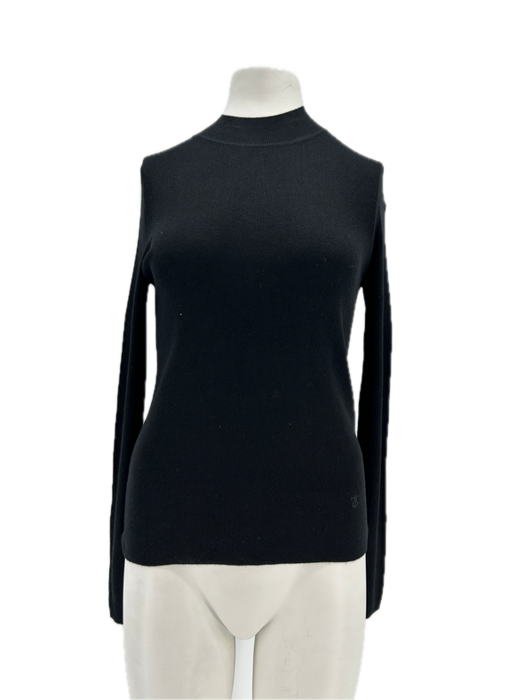 Top en soie noir