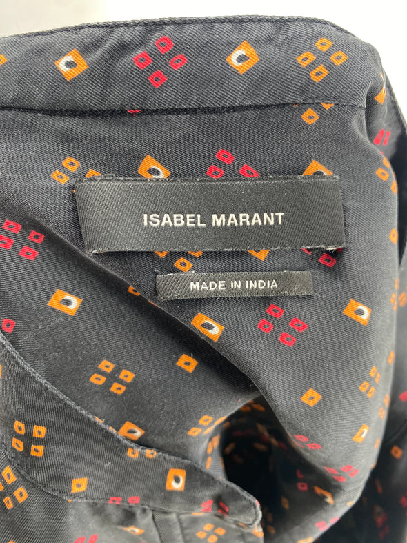 Chemise imprimée en soie