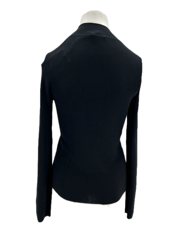 Top en soie noir