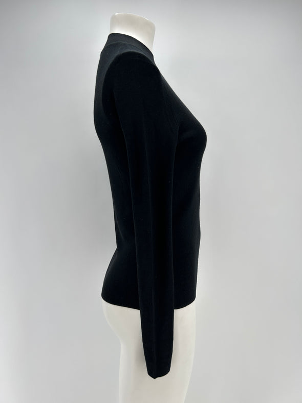Top en soie noir