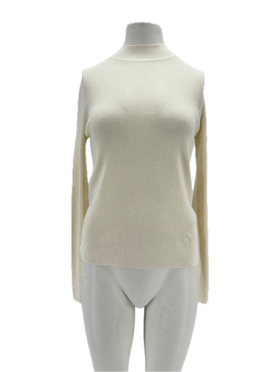 Top en soie blanc