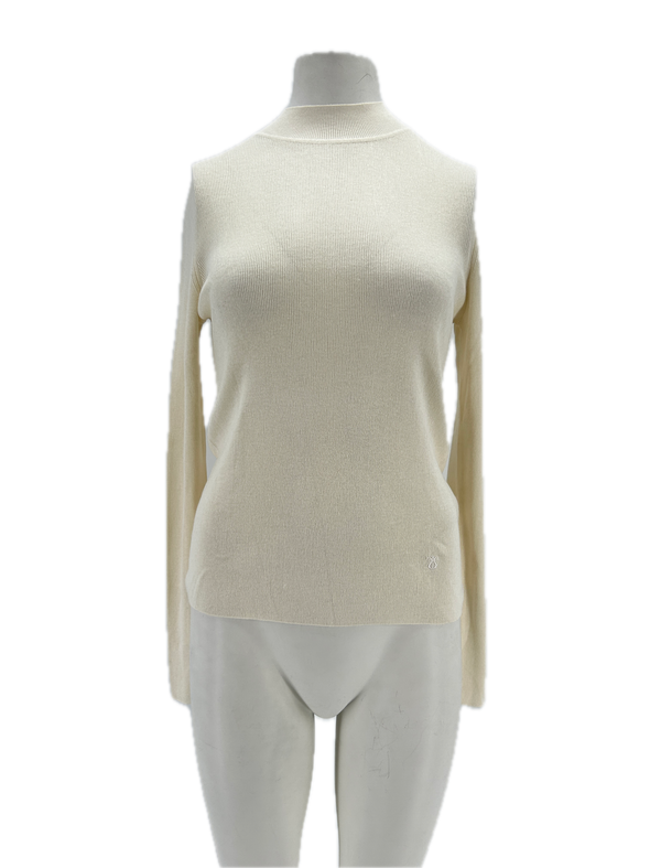 Top en soie blanc