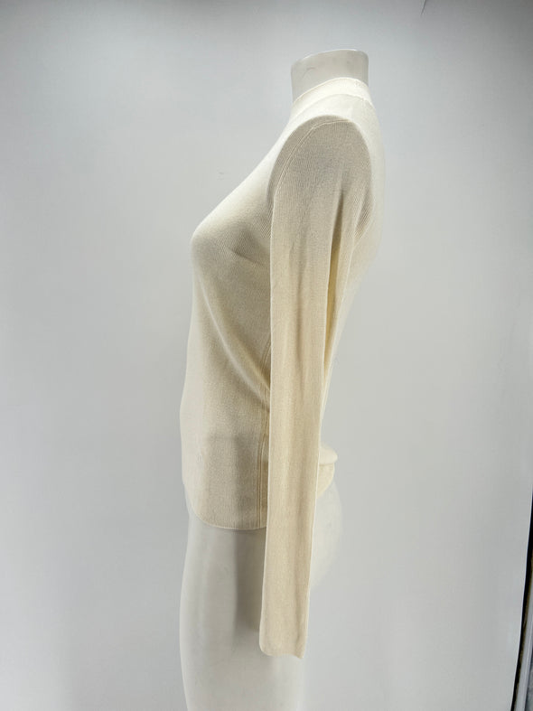 Top en soie blanc