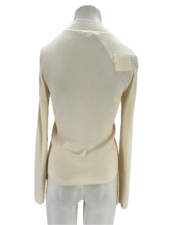 Top en soie blanc