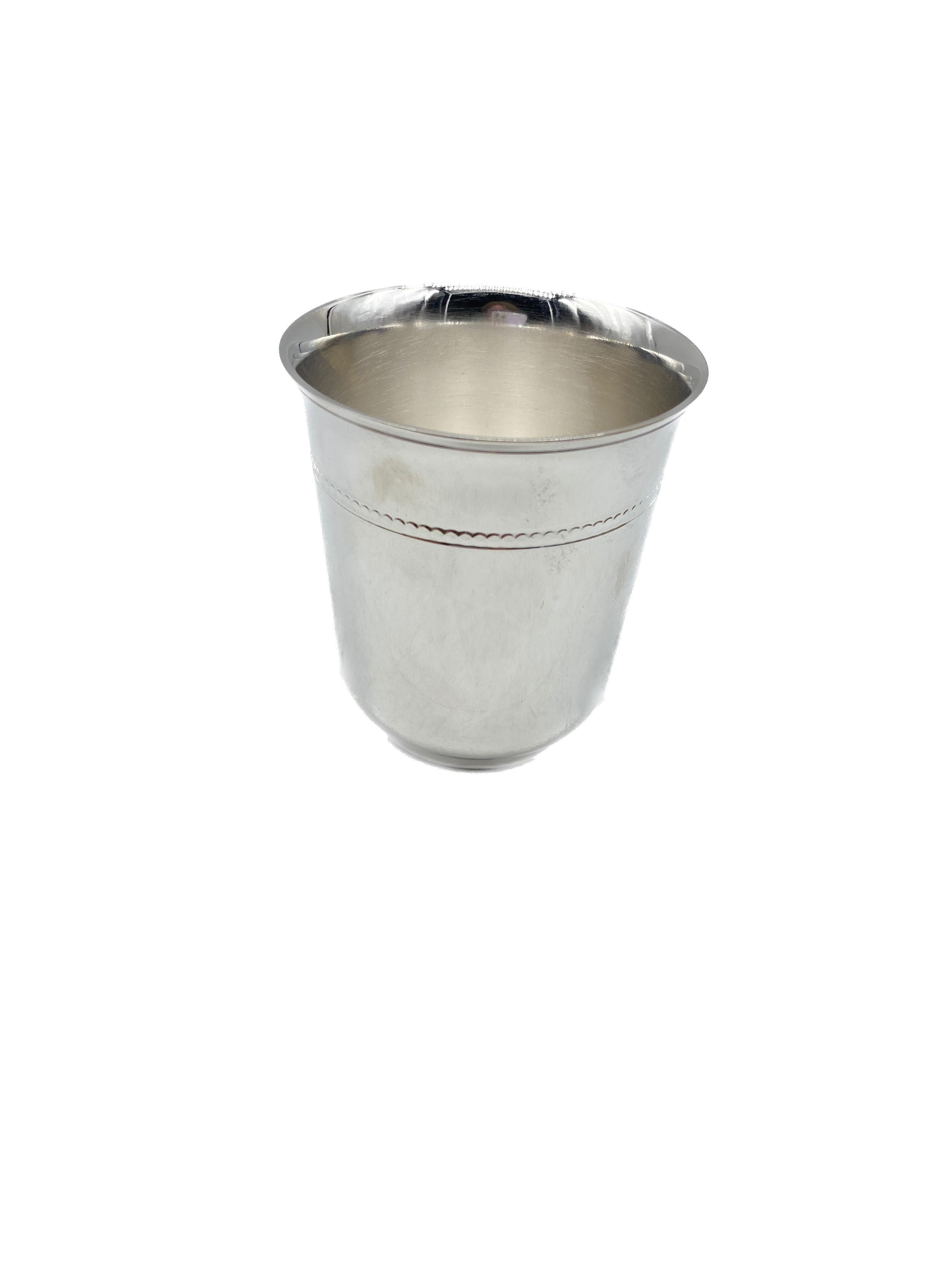 Gobelet à eau/lait fait main en argent massif, fiole en Gobelet à eau/lait fait main en argent massif, fiole en