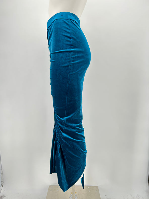Jupe en velours bleue