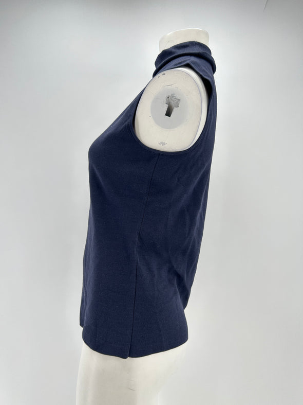 Tee-shirt en soie marine