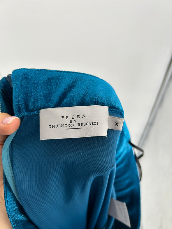 Jupe en velours bleue