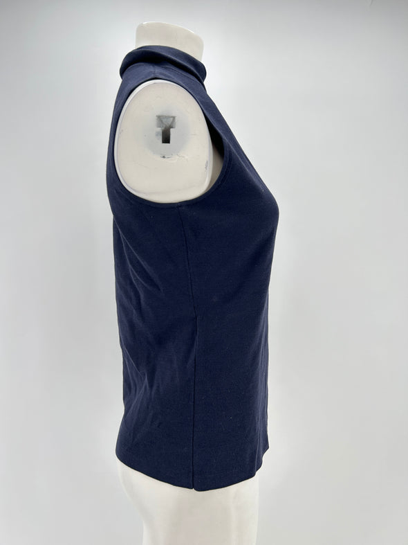 Tee-shirt en soie marine