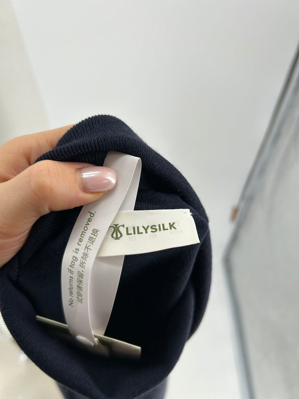 Tee-shirt en soie marine