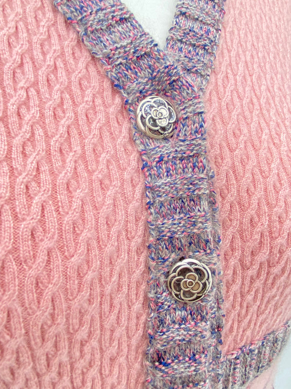 Cardigan en cachemire et soie
