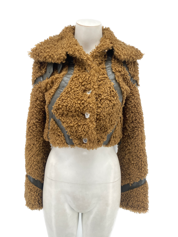 Veste courte en shearling