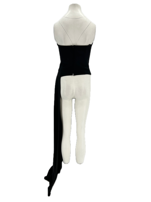 Top asymétrique noir