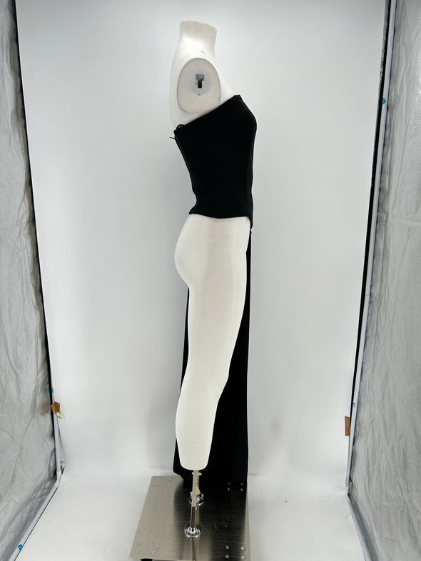 Top asymétrique noir