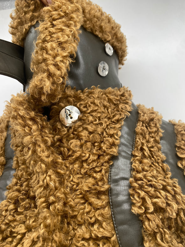 Veste courte en shearling