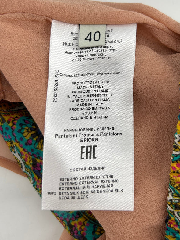 Pantalon sarouel à imprimés ethniques