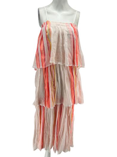 Robe à rayures en coton