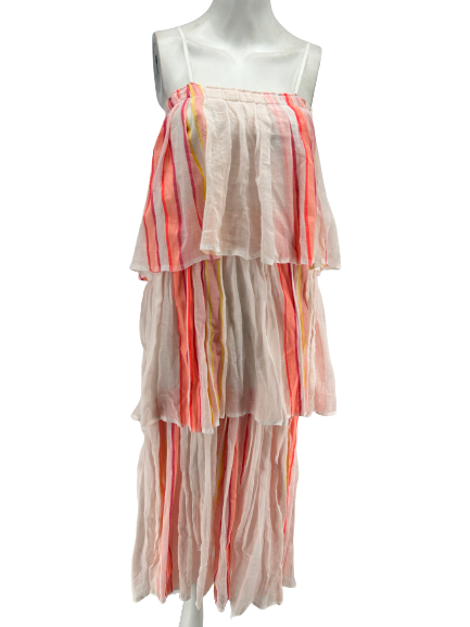 Robe à rayures en coton