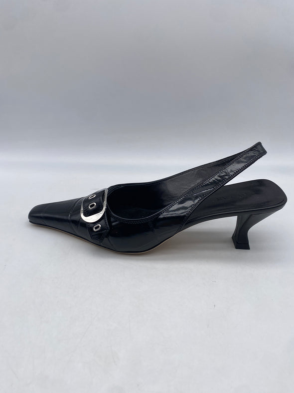 Slingbacks "Evita" en cuir