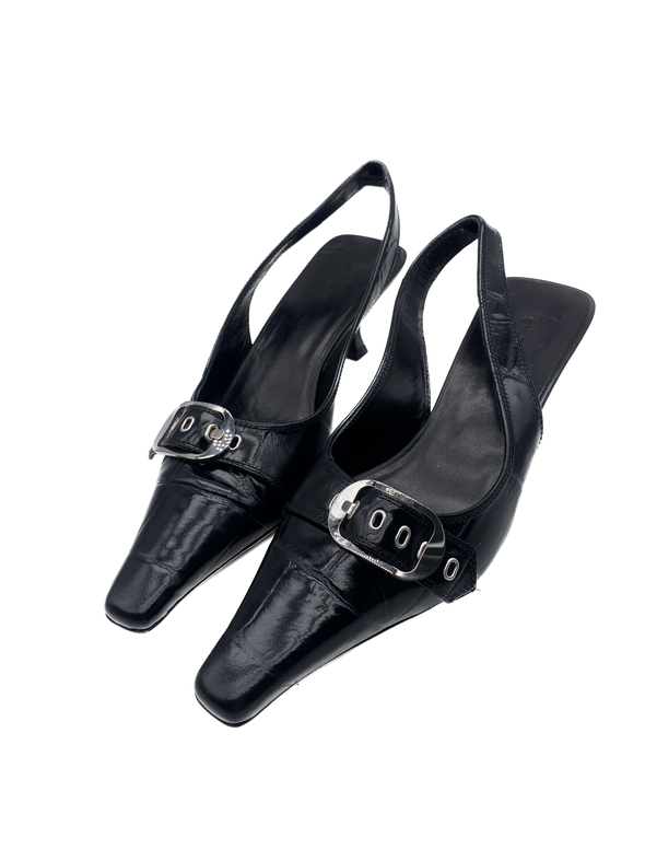 Slingbacks "Evita" en cuir