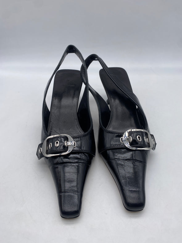 Slingbacks "Evita" en cuir