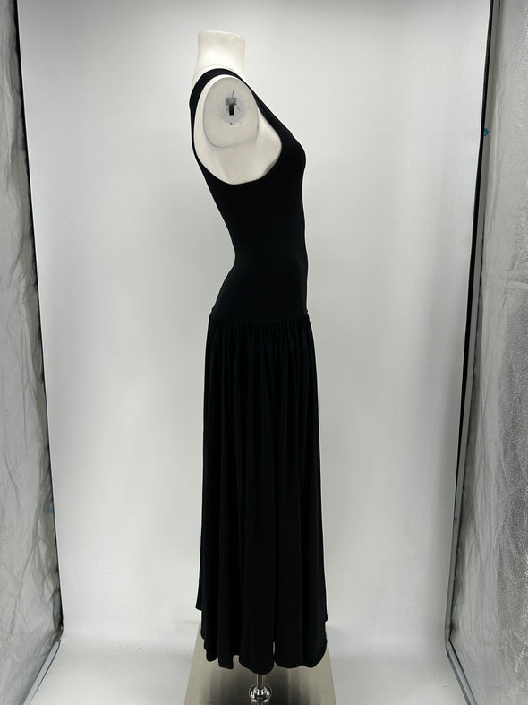 Robe longue noire "JADA"
