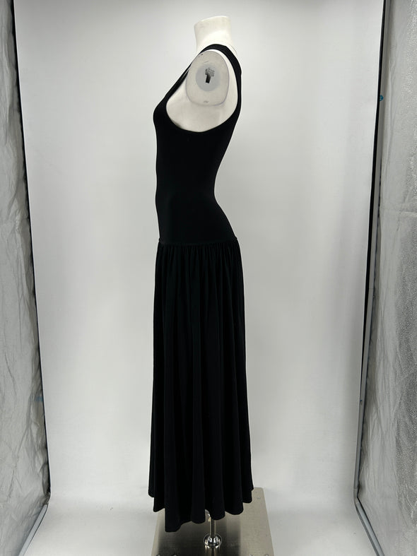 Robe longue noire "JADA"