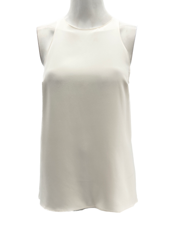 Top blanc en soie